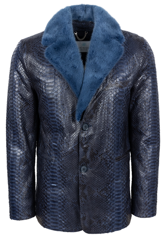 Pinto Ranch Blue Python Blazer Coat
