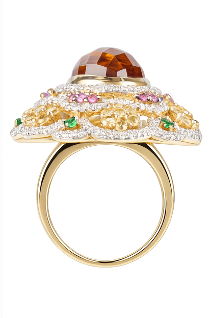 Yellow & Multi Gemstone Statement Ring