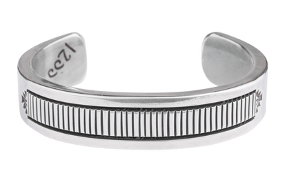 Dual Stamp Sterling Silver Cuff Bracelet