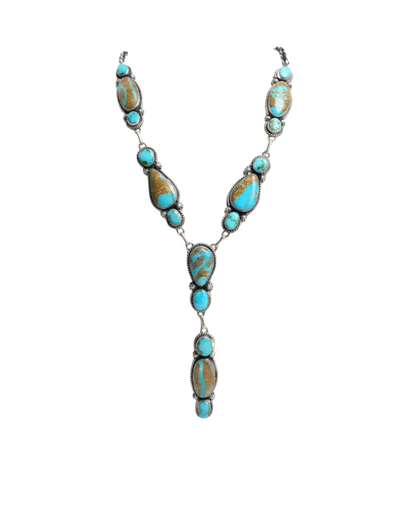 Kingman Turquoise Drop Necklace