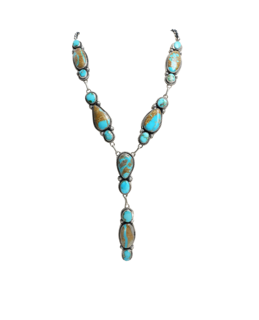 Kingman Turquoise Drop Necklace