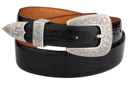 Stetson Women's Croco Print Tapered Belt