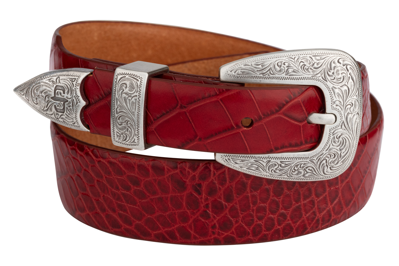 Stetson Women's Croco Print Tapered Belt