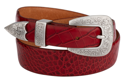 Stetson Women's Croco Print Tapered Belt