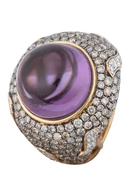 Amethyst & Diamond Statement Ring