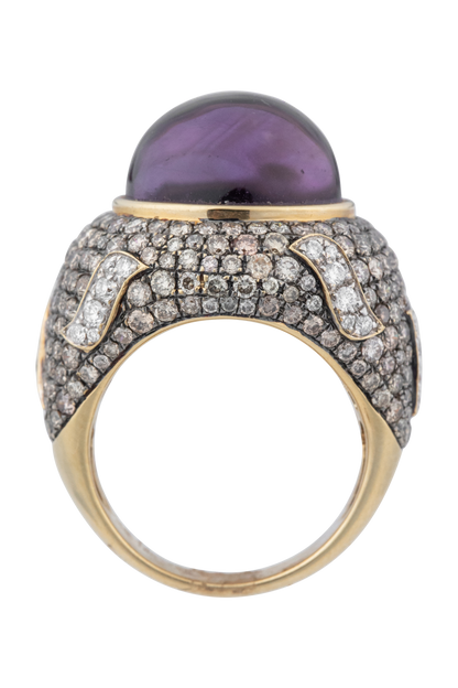 Amethyst & Diamond Statement Ring
