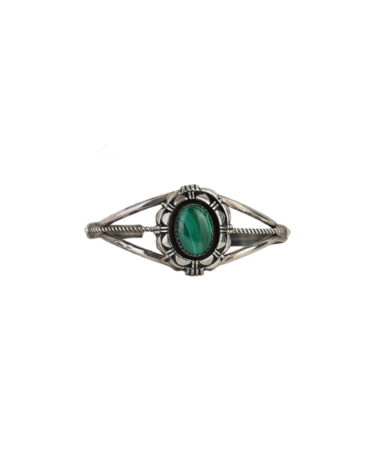 Silver Malachite Cuff