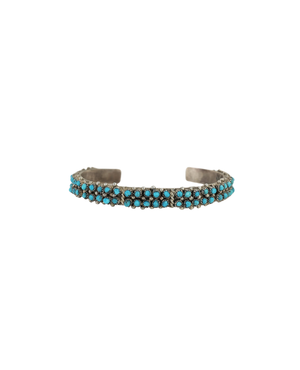 Sterling Sliver Cuff with Sleeping Beauty Turquoise by SB