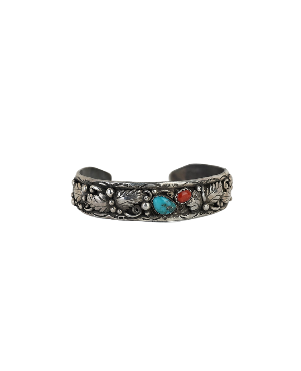 Coral and Turquoise Bracelet