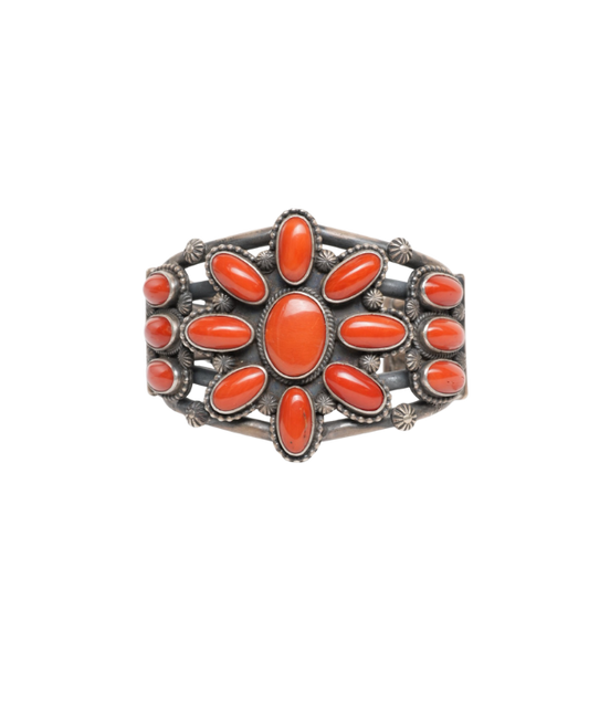 Navajo Chunky Coral Bracelet