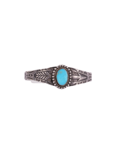 Engraved Sleeping Beauty Turquoise Bracelet