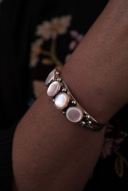 Pink Mother of Pearl Cuff Bracelet