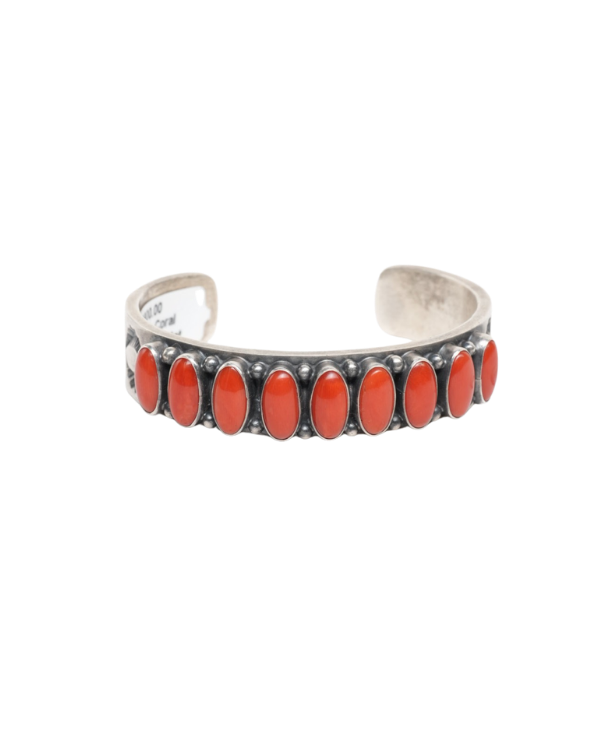 Navajo Coral Cuff Bracelet