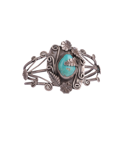 Engraved Turquoise Stone Bracelet