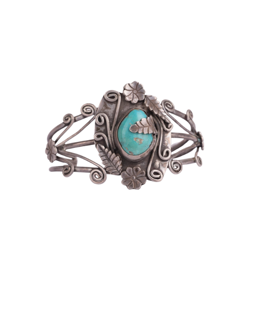 Engraved Turquoise Stone Bracelet