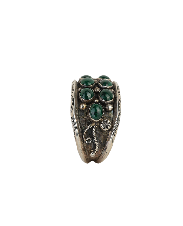 Sterling Silver Malachite Cuff