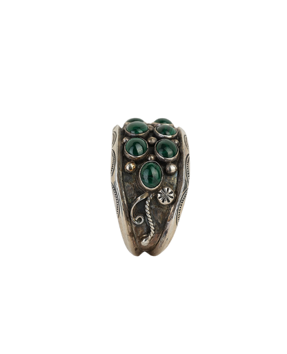 Sterling Silver Malachite Cuff