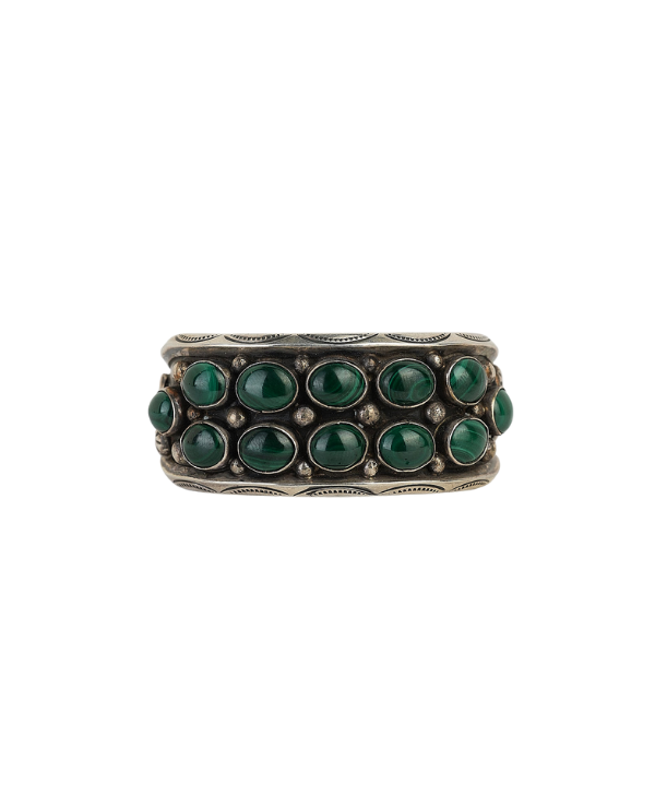 Sterling Silver Malachite Cuff