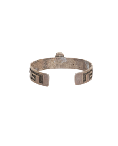 Single Stone Coral Cuff Bracelet