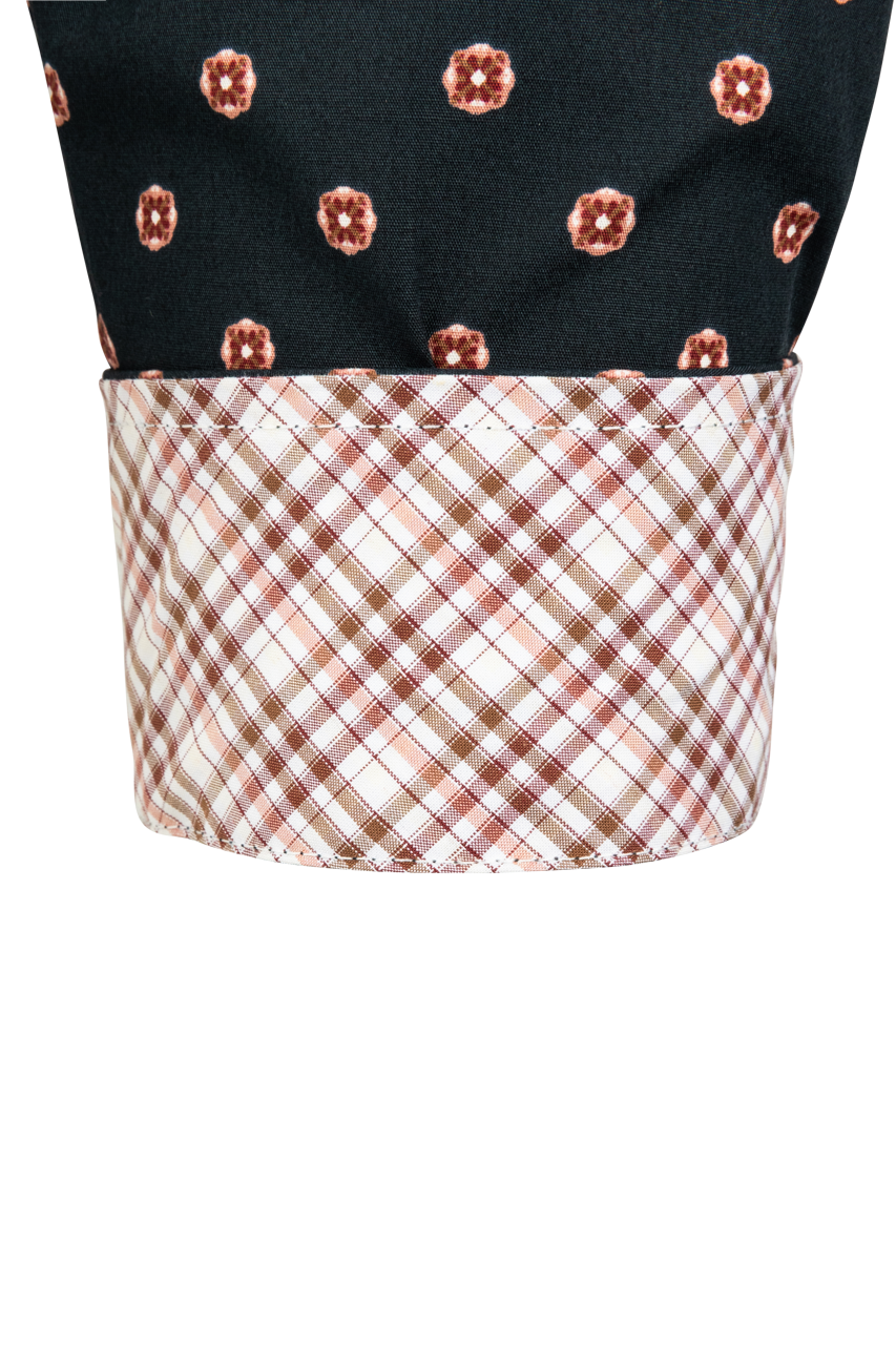 Cinch Foulard Print Button-Front Shirt - Navy