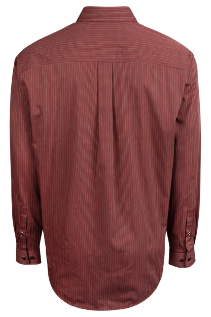 Cinch Button-Front Shirt - Burgundy