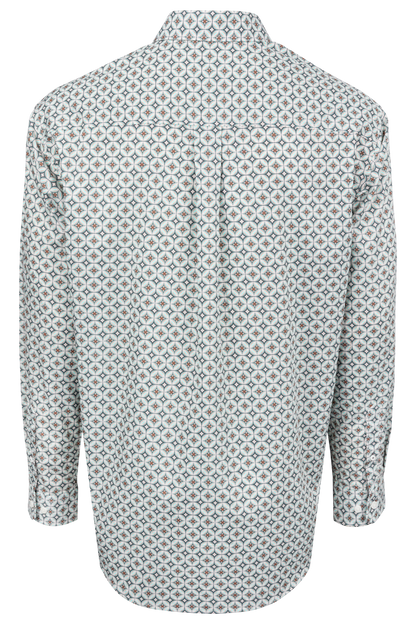 Cinch Foulard Print Button-Front Shirt - Cream