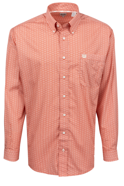 Cinch Button-Front Shirt - Red