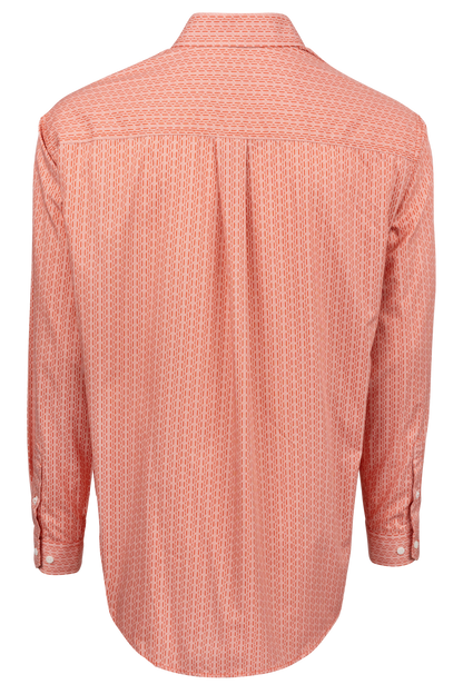 Cinch Button-Front Shirt - Red