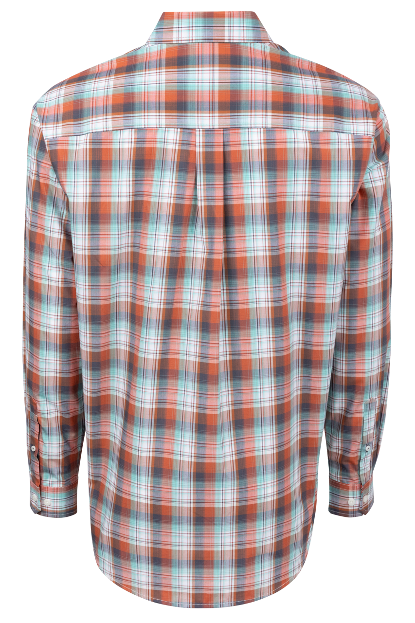 Cinch Plaid Button-Front Shirt - Multi