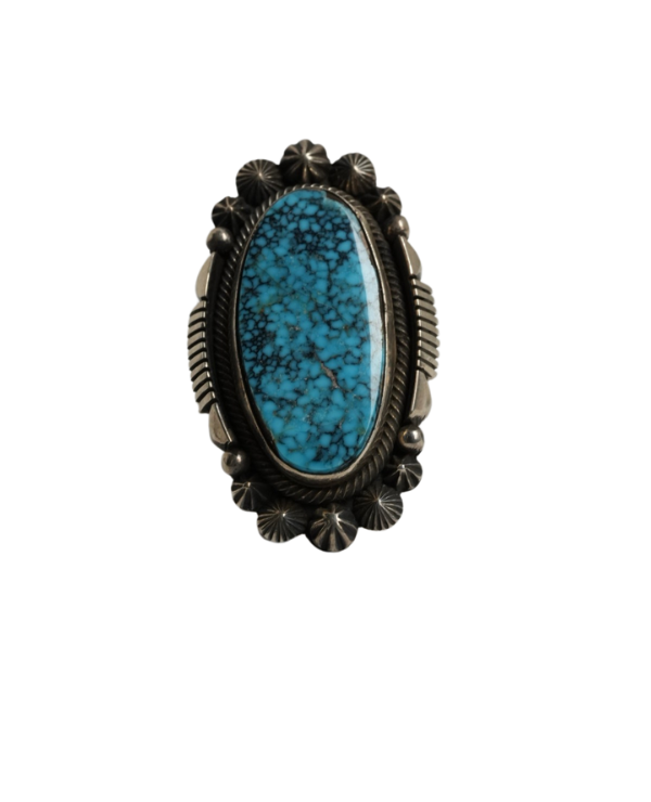 Oval Turquoise and Silver Ring