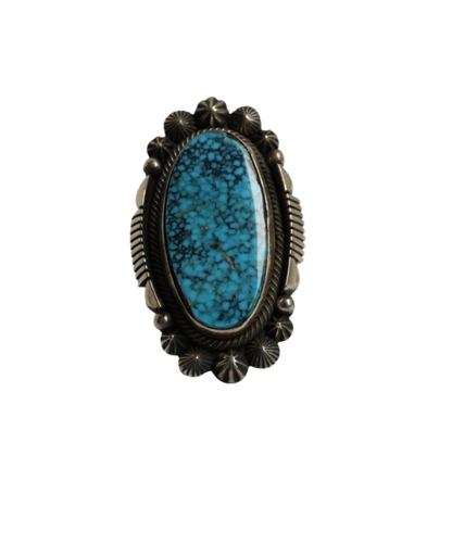 Oval Turquoise and Silver Ring