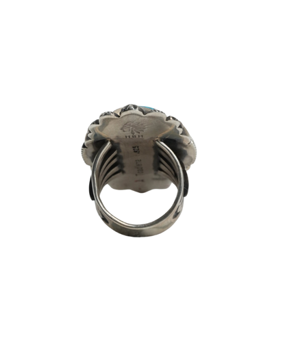 Oval Turquoise and Silver Ring