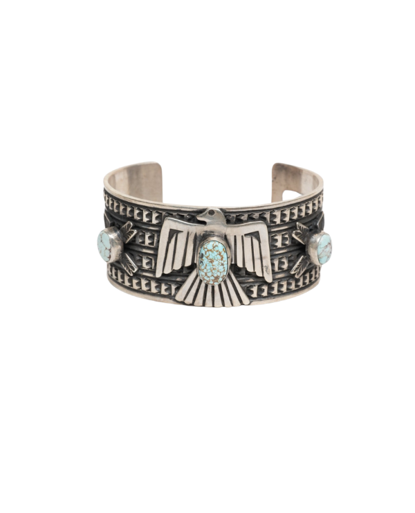 Turquoise and Silver Eagle Bracelet