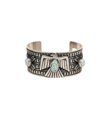 Turquoise and Silver Eagle Bracelet