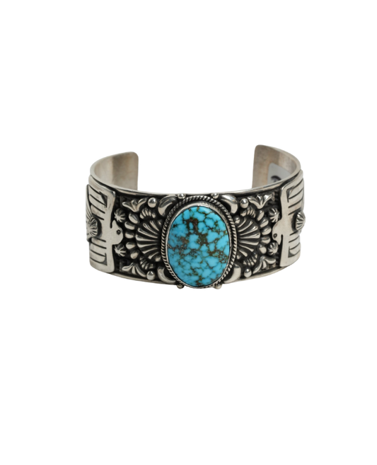 Turquoise and Silver Eagle Bracelet