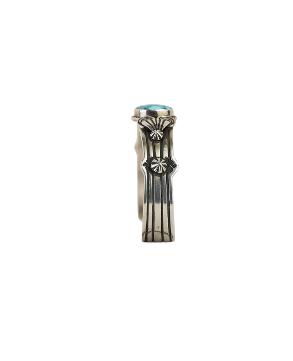 Sterling Sterling Cuff With Kingman Turquoise by J Nelson