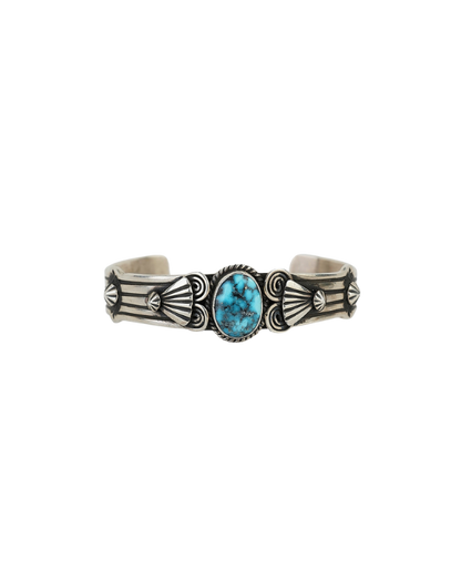Sterling Sterling Cuff With Kingman Turquoise by J Nelson