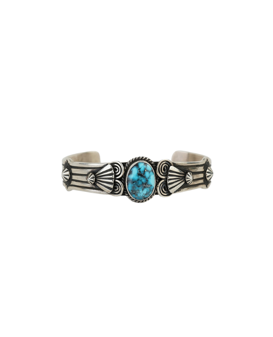 Sterling Sterling Cuff With Kingman Turquoise by J Nelson