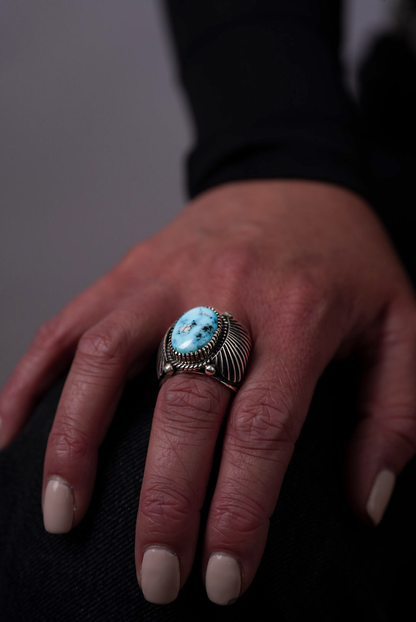 Navajo Turquoise and Silver Ring