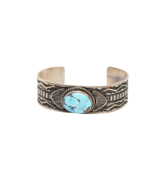 Single Stone Turquoise Cuff Bracelet