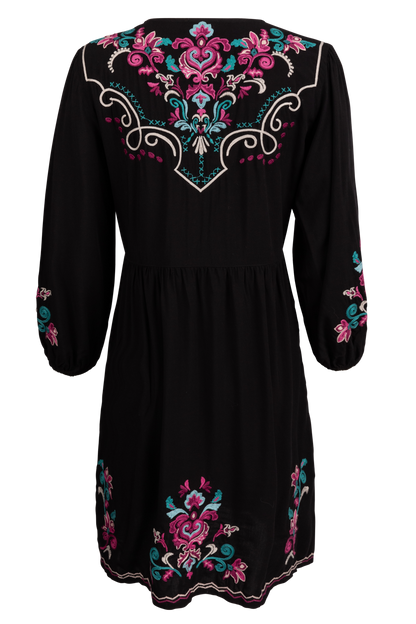 Johnny Was Multi-Colored Embroidered Dress