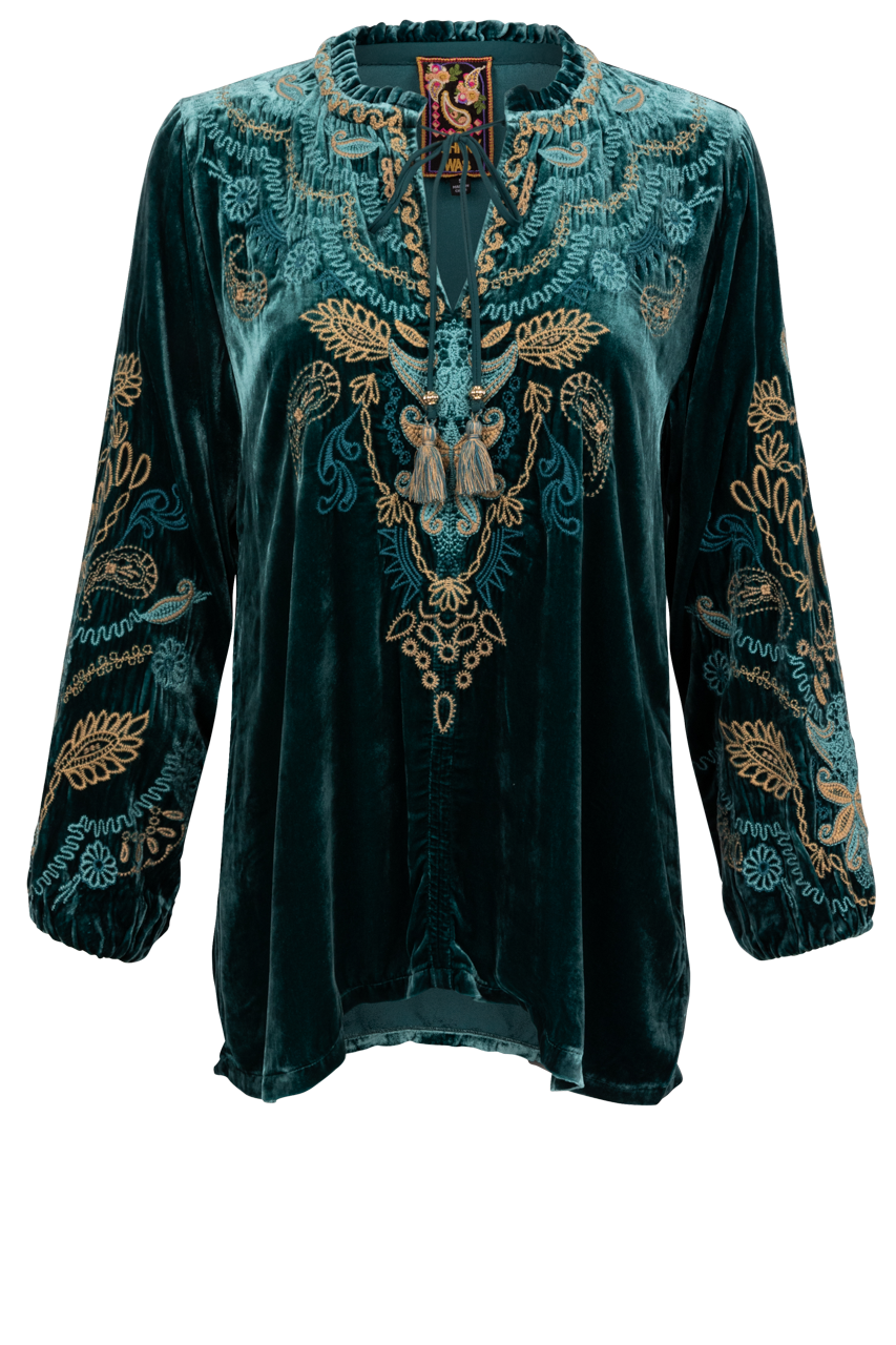 Johnny Was Velvet Field Blouse