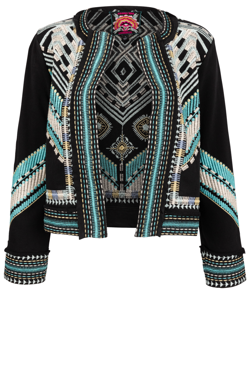 Johnny Was Mixed Media Jacket