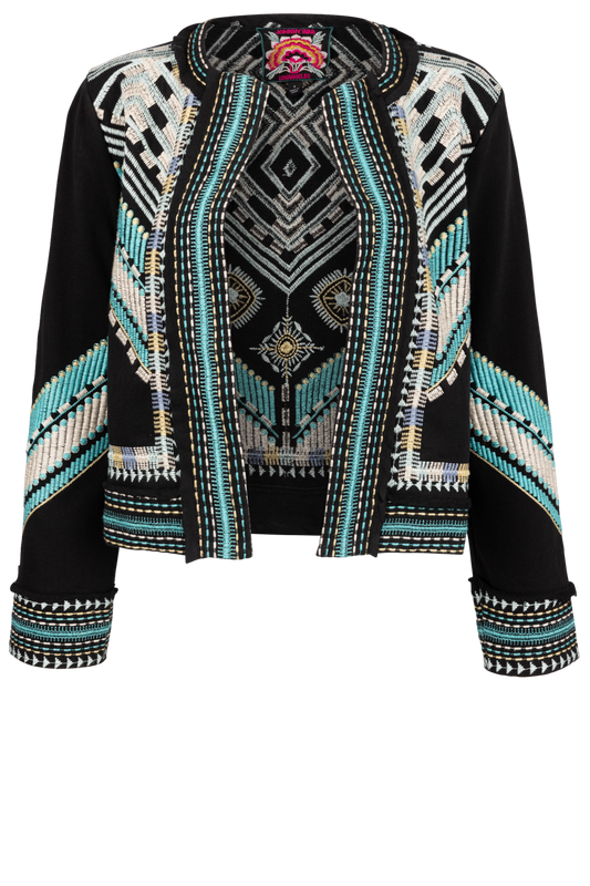 Johnny Was Mixed Media Jacket