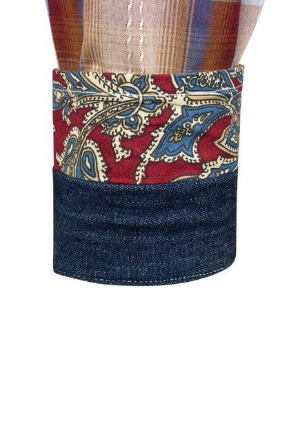 Stetson Men's Classic Plaid Snap Front Shirt - Red