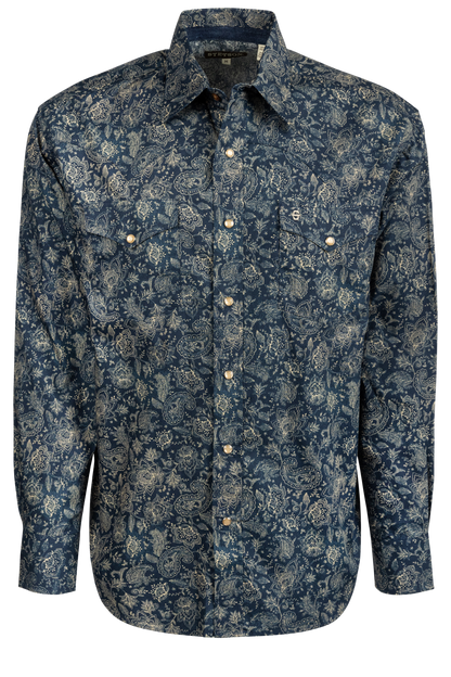 Stetson Men's Snap Front Shirt - Midnight Sky