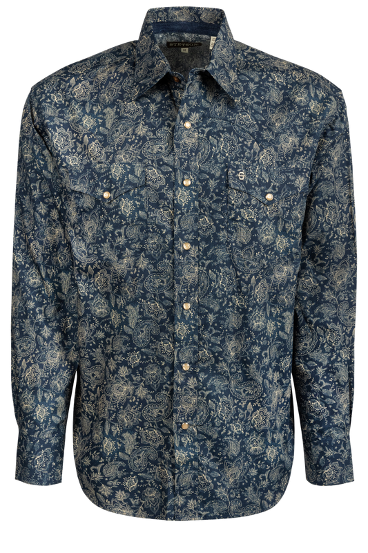 Stetson Men's Snap Front Shirt - Midnight Sky