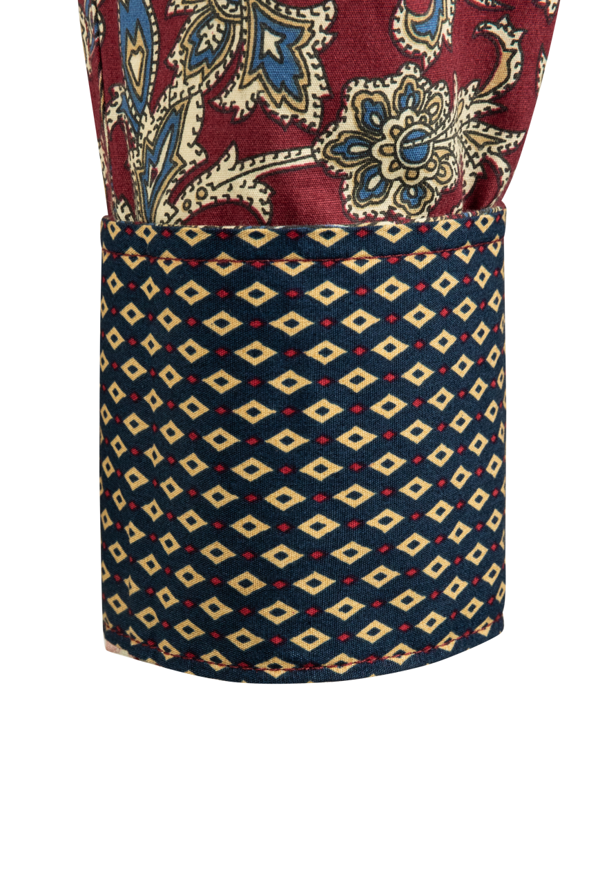 Stetson Men's Paisley Snap Front Shirt - Ruby