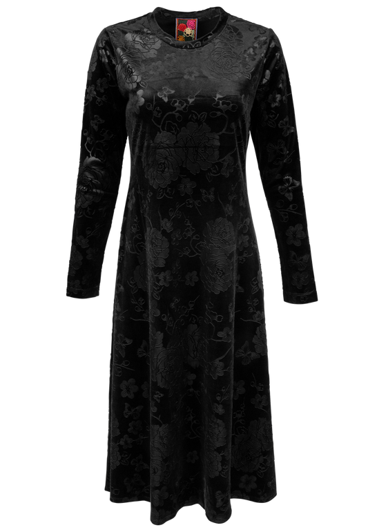 Johnny Was Embossed Stretch Velvet Dress