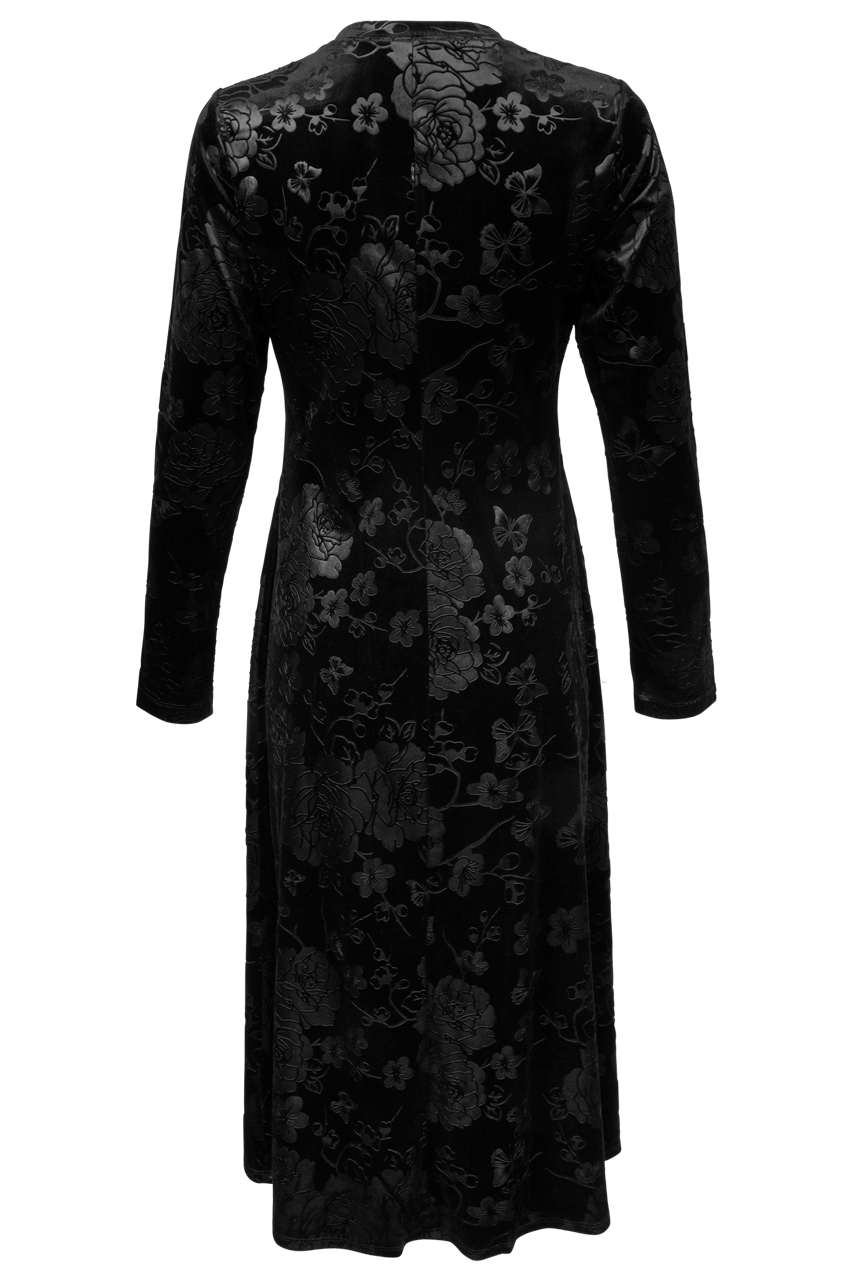 Johnny Was Embossed Stretch Velvet Dress